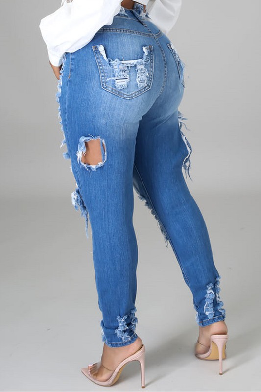 DISTROYED SKINNY JEANS