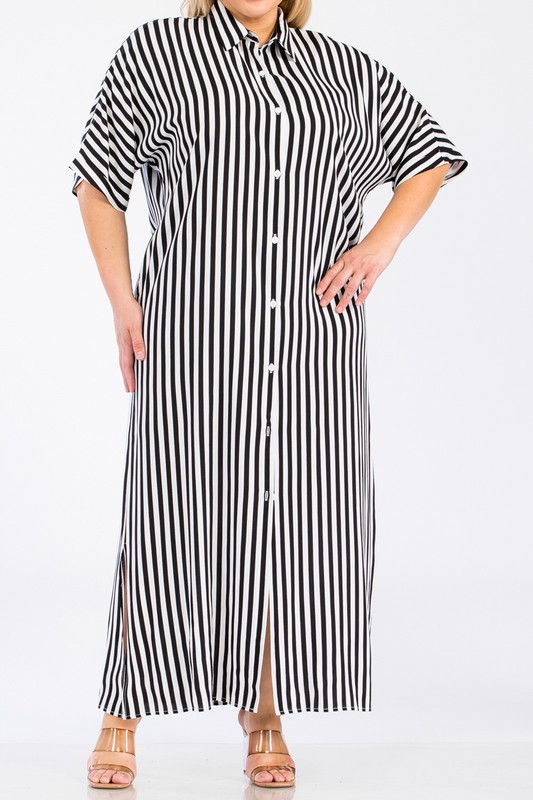 PLUS MAXI SHIRT DRESS