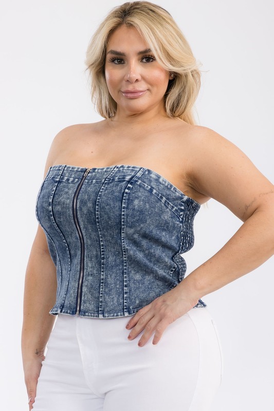 PLUS JEANS TUBE TOPS