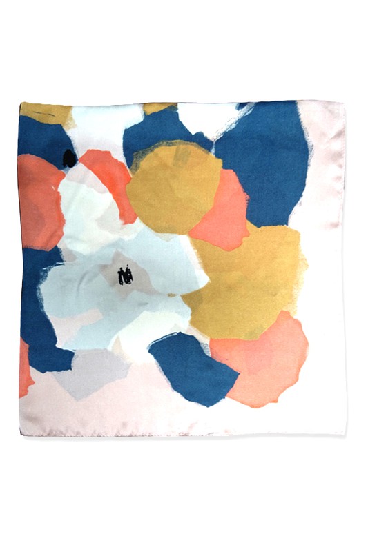 COLOR BLOCK SILK SCARF