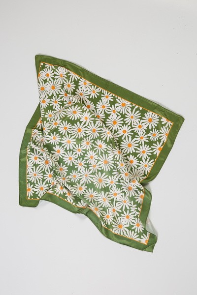 FLOWER SILK SCARF