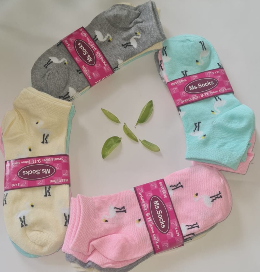LADIES 3PAIR ANKLE SOCKS