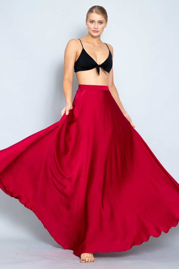 SATIN MAXI SKIRTS