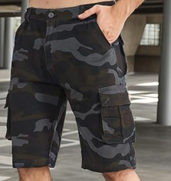 MEN CAMO CARGO SHORTS