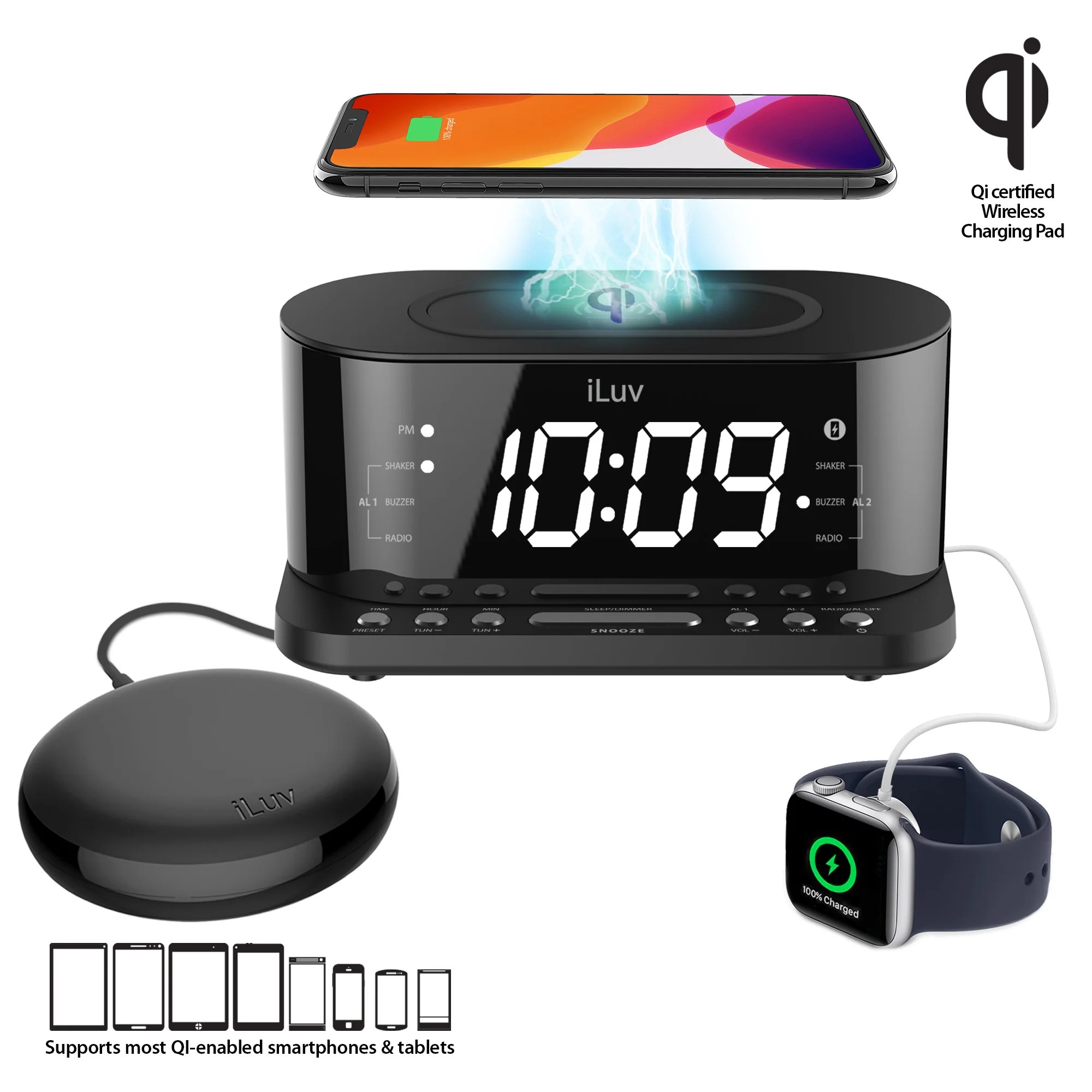 ILUV TIMESHAKER 5Q WOW ALARM RADIO
